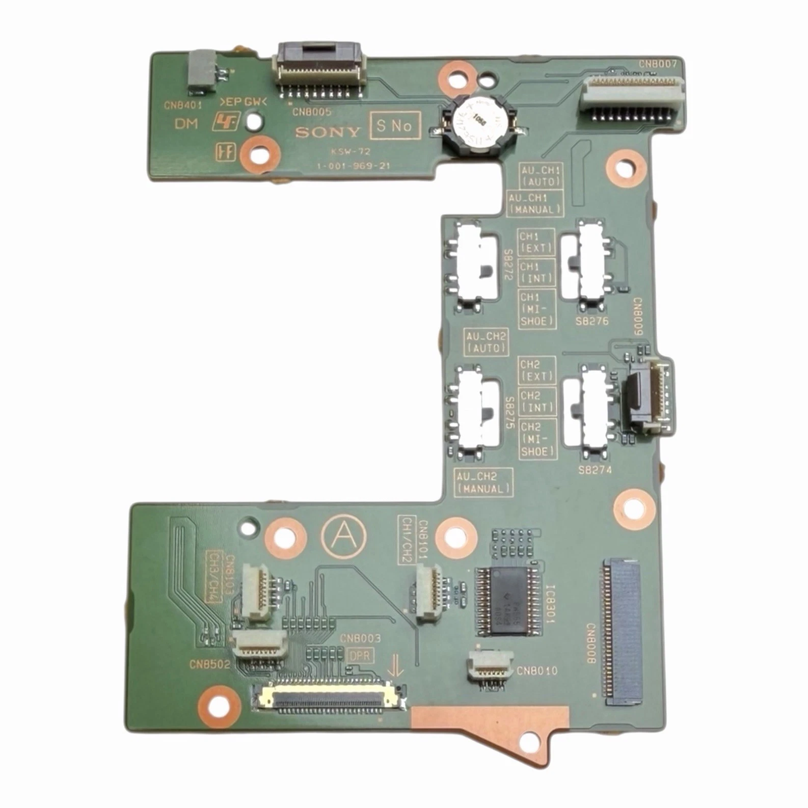 Sony FX9 Back Up Internal Battery Board KSW-72